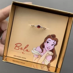 Anel Princesas (Bela, Bela e a Fera) Prata 925