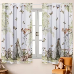 Cortina Infantil 2,00x1,50 - Decoração Moderna para Quarto Infantil Menino e Menina