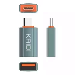 Adaptador OTG Transmissão de Dados KAIDI ORIGINAL Tipo-C x USB Cabo de Dados OTG - ENVIO IMEDIATO