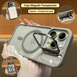 Capa Capinha  Macia Magnético Para iPhone 11 12 13 14 15 16 Pro Max Luxo Case + Lente Da Câmera