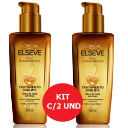 KIT C/2 OLEO EXTRAORDINARIO TRATAMENTO RECONSTRUTOR LOREAL PARIS ELSEVE 100ML