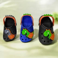 Sandália Babuche Infantil Menino Dinossauro Leve e Macio Escolar Dia a dia