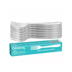 Kit Jogo 12 Garfo Mesa Sopa Buffet Restaurante Lanchonete Aço Inox Linha Oriente Original Line