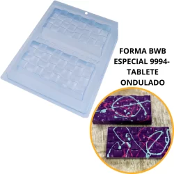 1~4 FORMAS BWB COM SILICONE (3 PARTES) CÓD.:9994- TABLETE ONDULADO 250g.