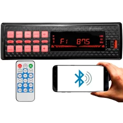 Som Automotivo Para Carro com USB (pen drive) Bluetooth e leitor de cartão SD Fm Am