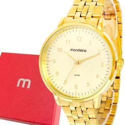Relógio Feminino Mondaine Dourado Original 1 Ano de Garantia