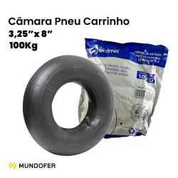 Câmara De Ar Para Carrinho De Mão Aro 3,25x8 Alongamento Máximo 460% Carriola