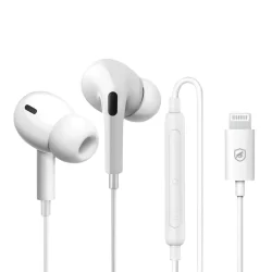Fone de Ouvido Dual Air Lightning MFI Gshield – Alta Definição, Ergonômico, Graves Potentes, 1,2m
