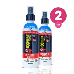Kit 2 Spray Repelente de Insetos Expert Total Family 10 Horas Deet 200ml Nutriex Profissional