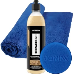 Kit Couro Vonixx Hidratante Banco Hidracouro Pano Aplicador
