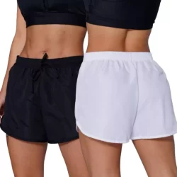 Kit 2 Shorts Feminino Tactel Moda Praia P ao Plus Size