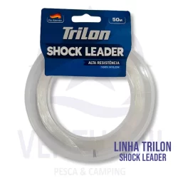 Linha Para Pesca Trilon Shock Leader Mazzaferro 50 Metros 100% Nylon Alto Nível de Transparência