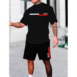 Conjunto Camisa E Shorts Tactel Masculino Kit Com Camiseta Future E Bermuda