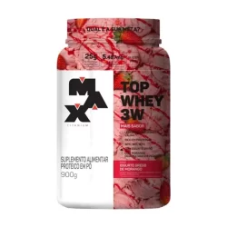 Top Whey 3W Mais Sabor Max Titanium Morango 900g