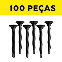 Kit 100 Parafusos para Drywall Trombeta Ponta Broca – Fixação Rápida e Segura