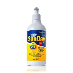 Protetor Solar FPS 60 Sunday 500ml Fragrância Suave Hidratante e Antioxidante Sem Óleo Nutriex