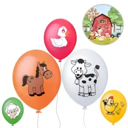 25~100  BALAO FAZENDINHA SORTIDOS 11 POL  HAPPY DAY