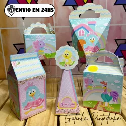 Caixinhas personalizadas GALINHA PINTADINHA-PEGUE E MONTE E MONTADOS/festainfantil/cubo/milk/lembrancinhas