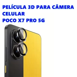 Película 3D Poco X7 Pro 5G Para Câmera Celular Xiaomi Protetor De Lente Traseira Anti Shok