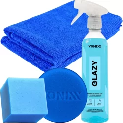 Glazy 500ml Limpa Vidros 4 Em 1 Reduz Atrito Pano Aplicador