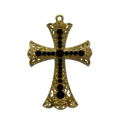 Pingente cruz/crucifixo cravejado dourado
