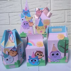 Kit pegue e monte lembrancinha personalizada Bolofofo Menina kit festa festa infantil