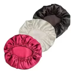 Kit 3 Touca De Cetim Anti-Frizz Para Dormir - CORES ALEATORIAS