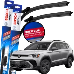 Par Palheta Limpador Parabrisa Original Bosch Multiclip Volkswagen Taos 2021 à 2025