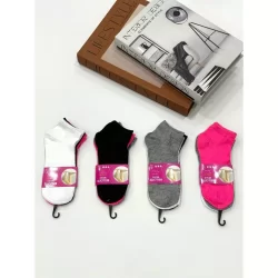 Kit com 12 Pares de Meias Cano Curto  Feminina Esportiva