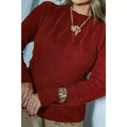 BLUSA FANG TRICOT FEMININA MANGA LONGA INVERNO