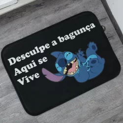 Tapete Porta de Entrada Desculpe a Bagunça 55x35cm Antiderrapante