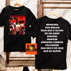 Camisa Camiseta Orochi Vida Cara Trap Rap Nenhuma Joia Brilha Mais Que o Olhar de Um Amor Rapper