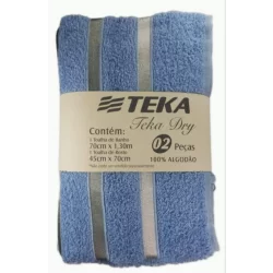 JOGO DE TOALHAS 2 PEÇAS TEKA DRY (1 ROSTO+1 BANHO)