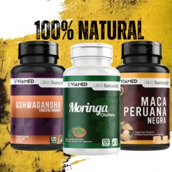 Combo 3 Pote De 120CAPS Cada - 1 Mori-nga + 1 Maca Negra + 1 Ashwag-andha 500mg