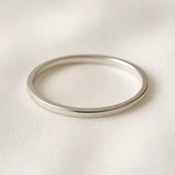Aliancinha 1,5mm de Prata 950 Anel Fino Aliança de Namoro