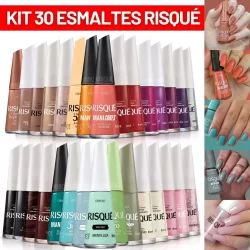 Kit 30 Esmaltes Risque Diversas Cores Cremoso Hipoalergênico Esmalte Atacado Barato