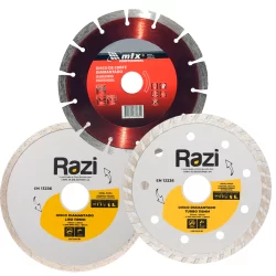 Jogo 3 Discos Corte Diamantado Liso Turbo Segmentado 110mm x 20mm Várias Marcas Modelos Profissional