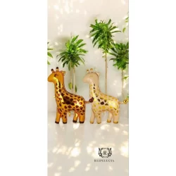 Kit c/ 2 Balão Metalizada Girafa 79cm Festa Decoração Aniversário Zoológico Safari
