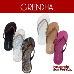 Chinelo Feminino Grendha Rasteirinha de Dedo Amor em Flor - Ideal para o Dia a Dia REF.19086