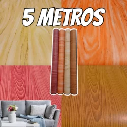 Papel de Parede Adesivo Autocolante Madeira 3D Premium 5 Metro X 45CM