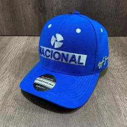 Boné premium aba curva Ayrton Senna, com regulagem, formula 1, primeira linha, retrô, promoção