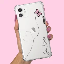 Capa Capinha p Motorola Moto G04 G04s G05 G10 G13 G14 G15 G20 G22 G23 G24 G30 G31 G32 G34 G35 Borboleta Rosa