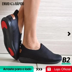 Tênis Usaflex Slip On  Elástico Laser Liso Feminino Original com Nota Fiscal e Garantia