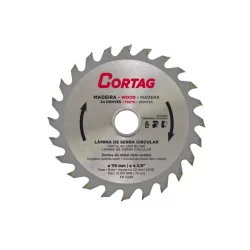 Lâmina de Serra Circular para Madeira 24 Dentes Ø 110 mm - Cortag - 60864