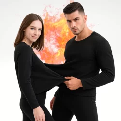 Conjunto Segunda Pele Térmica Flanelado Frio Intenso Preto