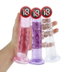 Pênis Em Silicone Maciço com Ventosa Tamanho 16x3 Cm SEX SHOP Produtos