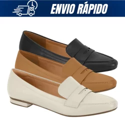 Sapatilha Mocassim Vizzano Original - Sapato Loafer Clássico Feminino Confortável Tendência Outono