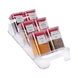 Kit Porta Condimentos Herméticos Temperos Com Suporte Organizador Plasútil Porta Tempero