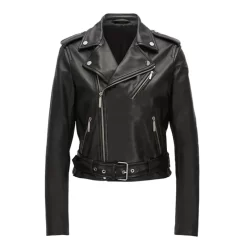 Jaqueta de Couro Rock Feminina Tradicional - Com Fivela