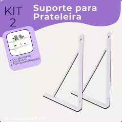 Kit 2 Suportes Cantoneira Mão Francesa para Prateleira – Ideal para Sustentação e Decoração